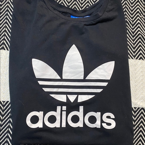 Adidas Black Tee with White Logo - Picture 3 of 6